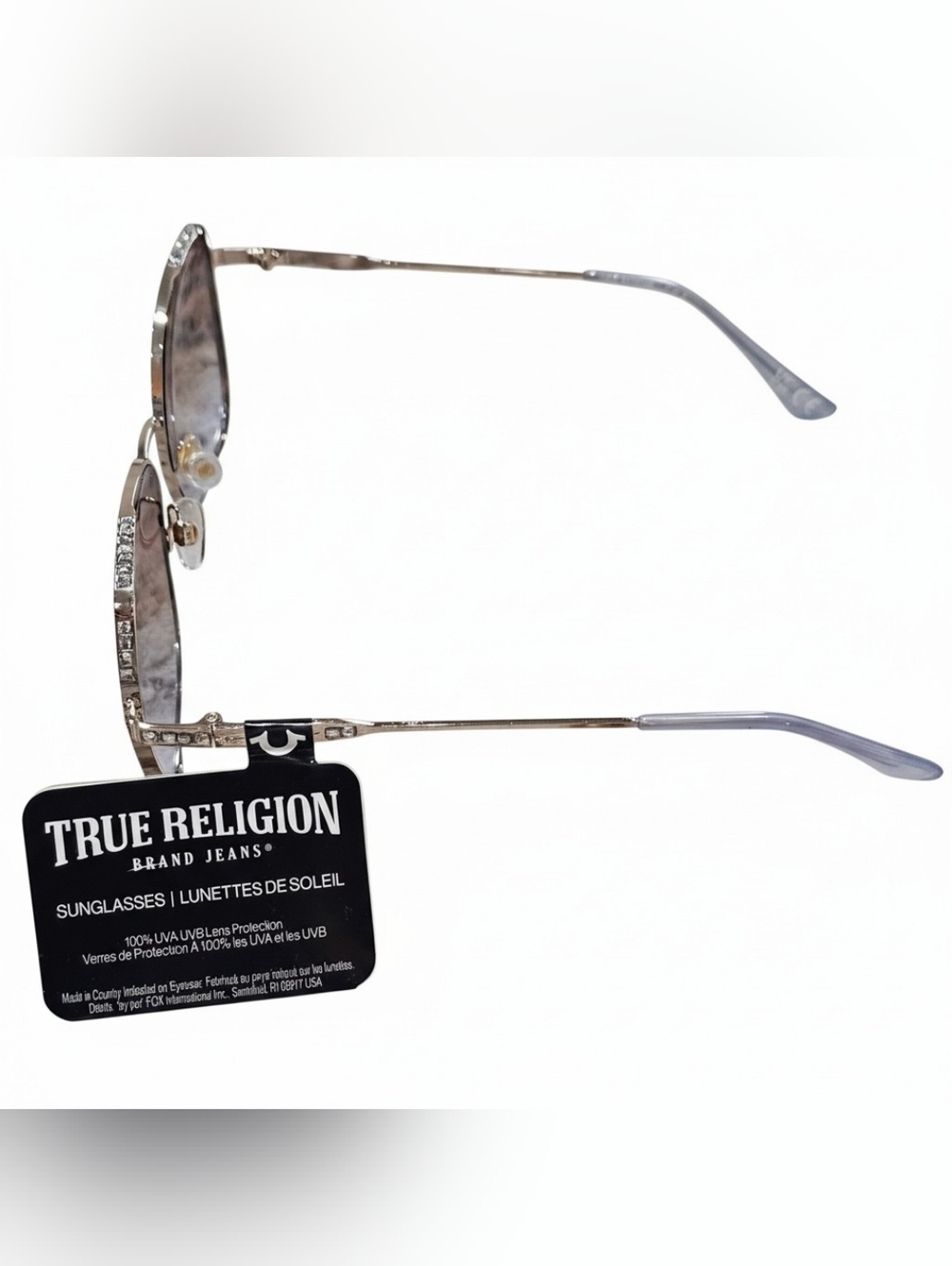 True Religion Rose-Tint Oversized Round Sunglasses, UVA/UVB protection, New - Picture 4 of 6